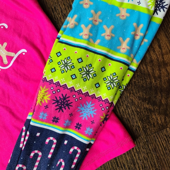 🎅🍪 LuLaRoe Sleep brand pajama set, size 4 - Picture 3 of 3